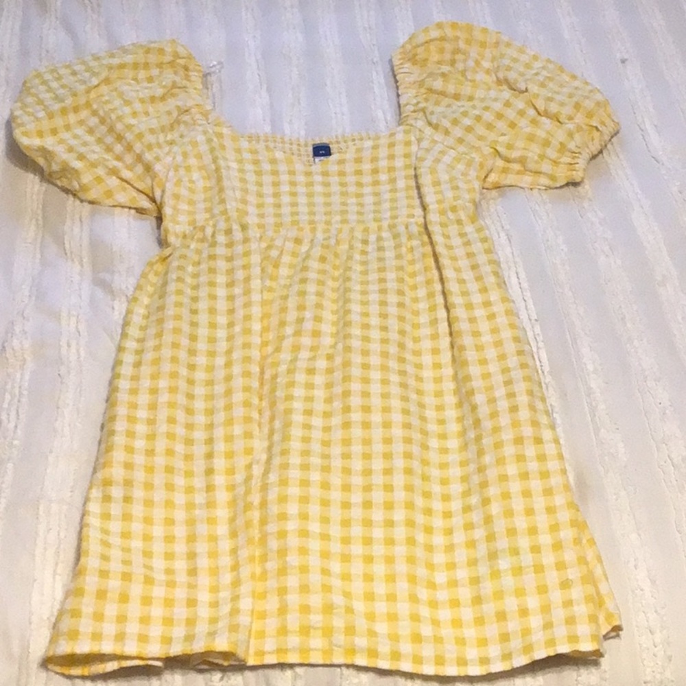 Old Navy yellow and white dress